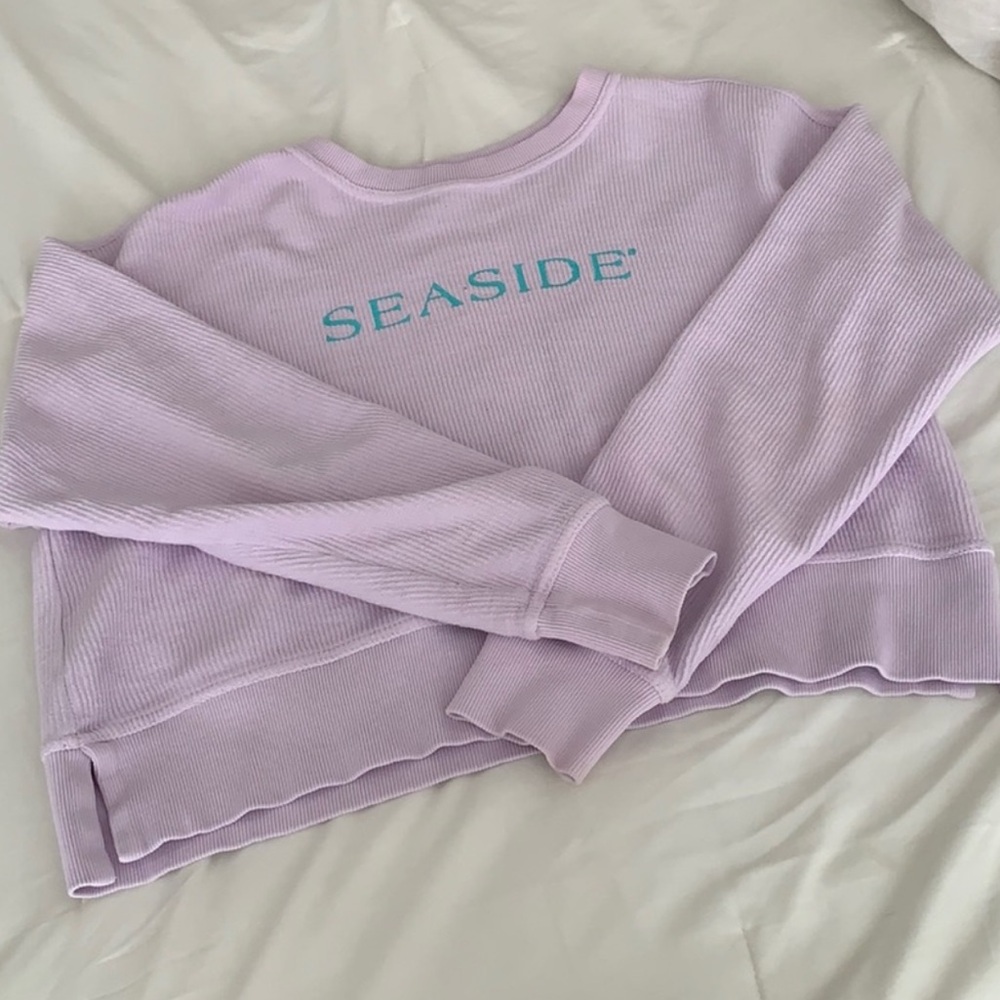 Seaside ribbed Crewneck Sweatshirt Girls Youth Large
